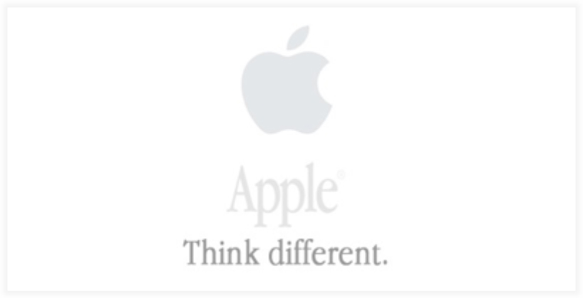 Esempio sul marchio della Apple di quale componente sia il payoff